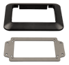 Front angled view of the Victron adapter bezel and metal mounting plate