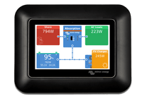 Victron GX Touch 50 screen mounted in adapter bezel