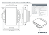 Technical drawing showing dimensions of the 15W hidden charger unit and mounting bracket