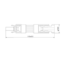 Technical line drawing showing dimensions of 110mm length and 18.8mm diameter