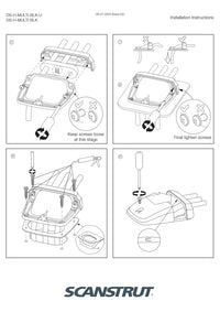 Installation guide diagram for the horizontal multi cable seal showing assembly steps