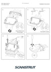 Installation guide diagram for the horizontal multi cable seal showing assembly steps