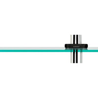 Close up of a multi cable seal installed on a clear panel with three cables