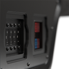 Internal view of labelled 200A and 60A circuit breakers within the Journeyman power system
