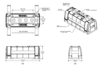 Technical drawing showing dimensions and materials for MaxiBus insulating cover BS-2719B
