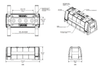 Technical drawing showing dimensions and materials for MaxiBus insulating cover BS-2719B