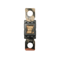 Top-down view of 100A Mega fuse with black housing and clear window