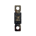 Top-down view of 175A Mega fuse with black housing and clear window