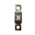 Top-down view of 40A Mega fuse with black housing and clear window