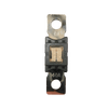 Top-down view of 40A Mega fuse with black housing and clear window