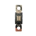 Top-down view of 60A Mega fuse with black housing and clear window