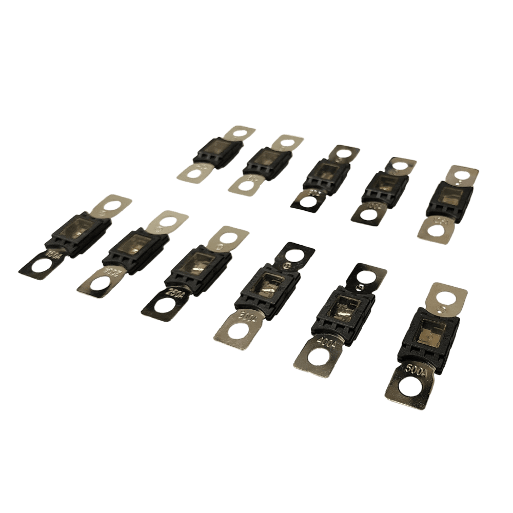 Perspective view of Exotronic Mega fuse range showing 400A unit
