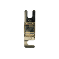 Top view of 100A Midi fuse featuring clear housing and tin-plated terminals