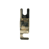 Top view of 100A Midi fuse featuring clear housing and tin-plated terminals