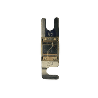 Top view of 23A Midi fuse featuring clear housing and tin-plated terminals