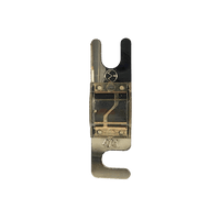 Top view of 40A Midi fuse featuring clear housing and tin-plated terminals