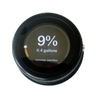 Circular Mopeka LCD remote display unit showing 9% tank level and 0.4 gallons readout
