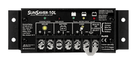 Morningstar SunSaver 10A 24V solar charge controller with screw terminals and status LEDs