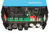 Top-down internal view of AC and DC connection terminals on MultiPlus-II 10kVA