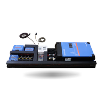 Angled view of Exotronic pre-wired Victron board featuring MultiPlus-II and DC charging components