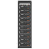 Pylontech black indoor open cabinet rack housing ten UP5000 battery storage modules