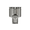 Exotronic 'Y' 10mm OD 304 Stainless Steel PTFE Tube Joiner