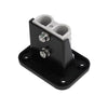 Back of flush mount panel showing rear cable entry points of 50A Anderson plug