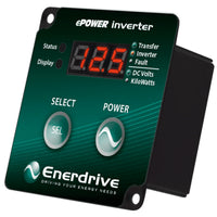 Close-up of remote control panel with LED display and push-button controls