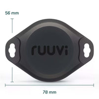 Diagram showing dimensions of the RuuviTag Pro sensor measuring 78 mm wide and 56 mm high