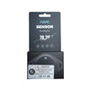 RuuviTag Pro 4-in-1 sensor in black retail packaging with mandatory button battery safety sticker