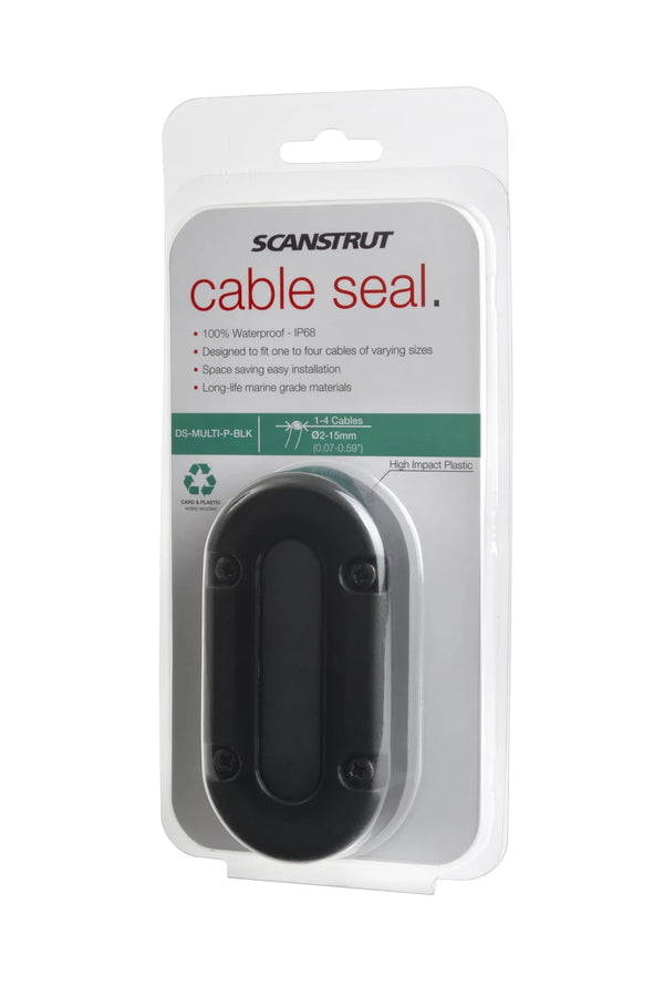 Retail blister packaging for the Scanstrut multi cable seal product