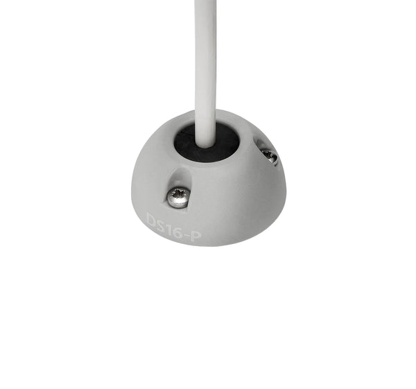 Scanstrut grey vertical cable seal with white cable passing through black rubber bung