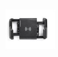 Front view of 10W waterproof wireless charger with open adjustable side grips