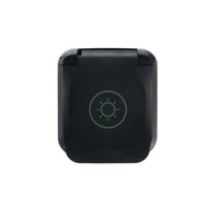 Closed Scanstrut Ventura solar socket with sun icon on the protective lid