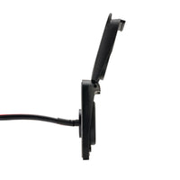 Side profile of Scanstrut XT60 solar socket showing slim mounting depth and pre-wired cables
