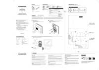 Technical installation instructions and drilling template for Ventura series TV socket