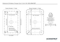 1:1 scale cutting and recess template for Scanstrut wireless charger