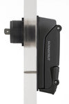 Side view of ROKK Charge Pro socket flush mounted on a panel
