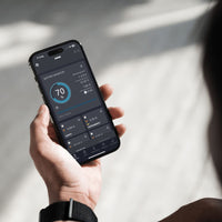 Smartphone screen showing the Simarine monitoring app with real-time battery and power data