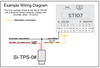 Wiring diagram connecting the pressure sensor to a Simarine ST107 voltage input