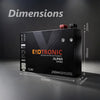 Exotronic 200Ah slimline lithium battery dimensions 515mm x 125mm x 330mm with M8 terminals