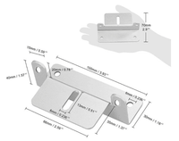 Technical dimensional drawing of solar panel bracket showing 100mm length, 70mm height and 66mm width