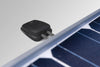 Double cable seal routing grey solar cables through a white vehicle roof