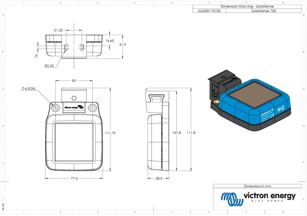 Dimensional drawing showing heights and widths of the monitor in mm