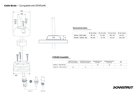 Dimensional drawing and compatibility table for DS16 and DS30 Starlink cable seals