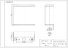 Technical dimensional drawing of Victron AGM Super Cycle battery showing front, side and top views