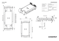 Technical drawing showing dimensions and IPX6 rating for wireless charger