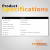 Technical specifications table for 150A 7-stud busbar