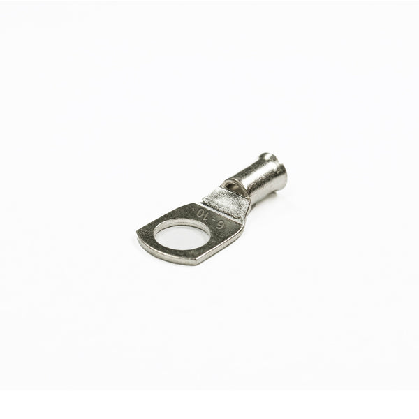 Sealed bag of ten 6mm² tinned copper bellmouth lugs with M10 stud hole label