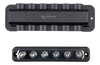 Top-down view of a 250A busbar showing 6 terminals and matching black cover